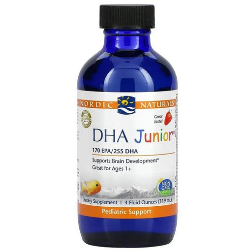 Nordic Naturals DHA Junior Liquid, Strawberry - 119 ml. | High-Quality Health and Wellbeing | MySupplementShop.co.uk