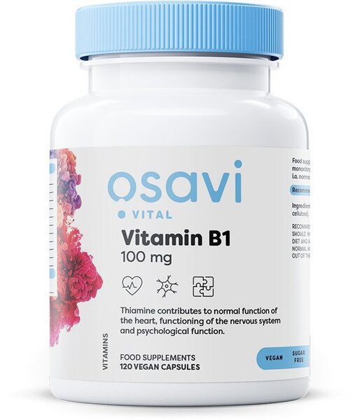 Osavi Vitamin B1, 100mg - 120 vegan caps | High-Quality Vitamin B6 | MySupplementShop.co.uk