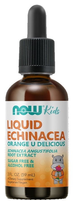 NOW Foods Echinacea Liquid for Kids, Orange Flavour - 59 ml. - Sports Supplements at MySupplementShop by NOW Foods