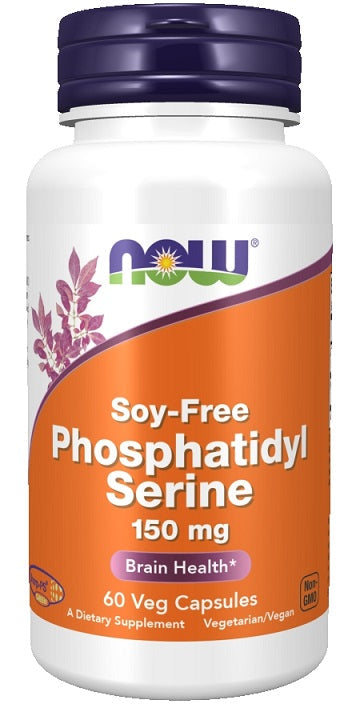 NOW Foods Phosphatidyl Serine, 150mg Soy Free - 60 vcaps | High-Quality Combination Multivitamins & Minerals | MySupplementShop.co.uk