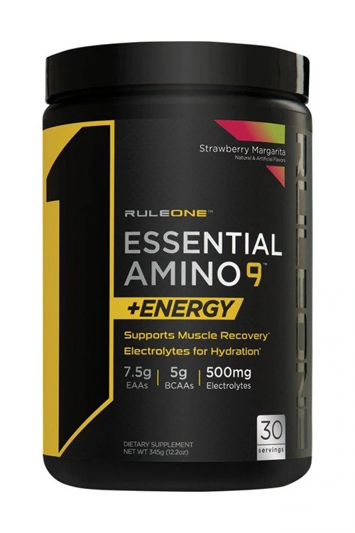 Rule One Essential Amino 9 + Energy, Peach Mango - 345 grams | High-Quality Amino Acids and BCAAs | MySupplementShop.co.uk