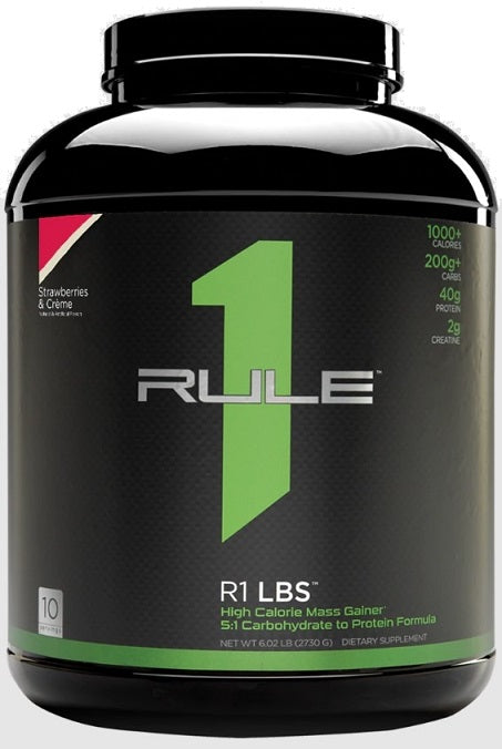 Rule One R1 LBS, Strawberries & Creme - 2730 grams - Default Title - Weight Gainers & Carbs at MySupplementShop by Rule One