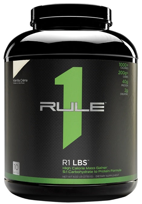 Rule One R1 LBS, Vanilla Creme - 2730 grams | High-Quality Weight Gainers & Carbs | MySupplementShop.co.uk