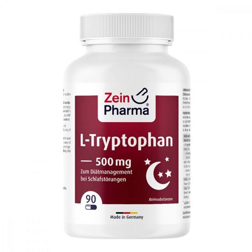 Zein Pharma L-Tryptophan, 500mg - 90 vcaps | High-Quality Amino Acids and BCAAs | MySupplementShop.co.uk