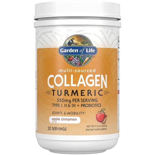 Garden of Life Multi-Sourced Collagen Turmeric, Apple Cinnamon - 220g | High-Quality Joint Support | MySupplementShop.co.uk