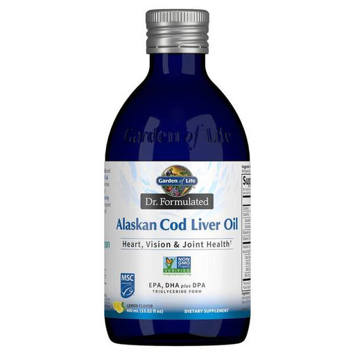 Garden of Life Dr. Formulated Alaskan Cod Liver Oil, Lemon - 400 ml. | High-Quality Joint Support | MySupplementShop.co.uk