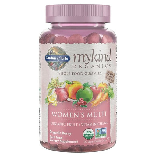 Garden of Life Mykind Organics Women's Multi Gummies, Organic Berry - 120 vegan gummy drops - Health and Wellbeing at MySupplementShop by Garden of Life