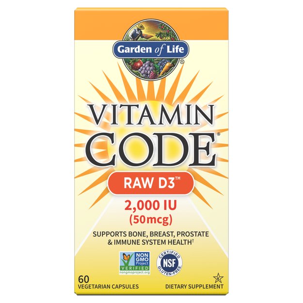 Garden of Life Vitamin Code Raw D3, 2000 IU - 60 vcaps | High-Quality Vitamins & Minerals | MySupplementShop.co.uk