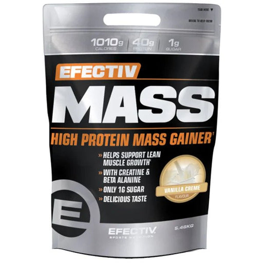 Efectiv Nutrition Mass, Vanilla Creme - 5400 grams | High-Quality Weight Gainers & Carbs | MySupplementShop.co.uk