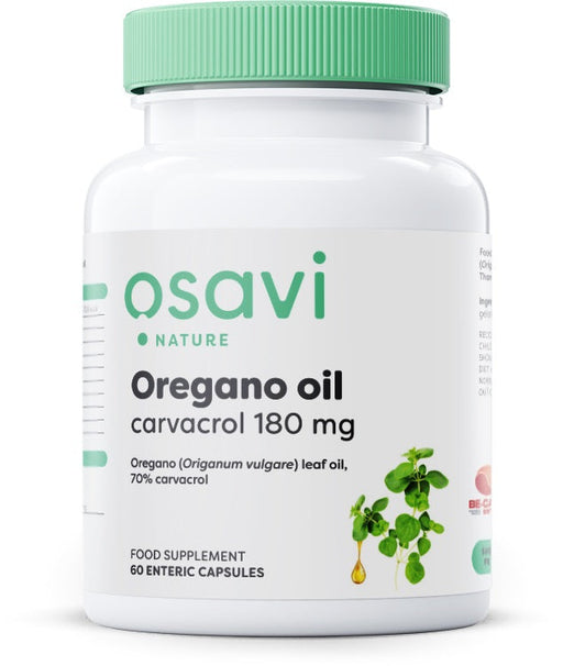 Osavi Oregano Oil Carvacrol, 180mg - 60 enteric caps | High-Quality Oregano | MySupplementShop.co.uk