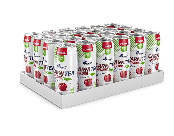 Olimp Nutrition Carni Tea Xplode Zero, Cherry - 24 x 330 ml. - Health and Wellbeing at MySupplementShop by Olimp Nutrition