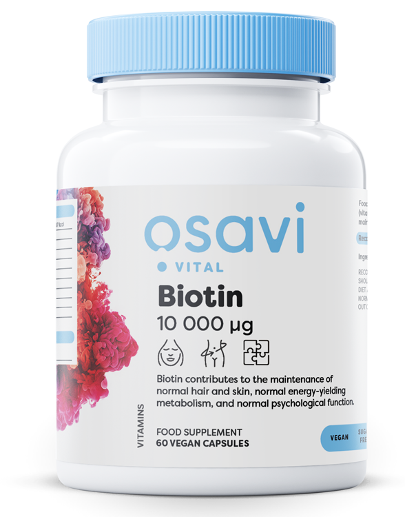 Osavi Biotin, 10 000mcg - 60 vegan caps - Health and Wellbeing at MySupplementShop by Osavi