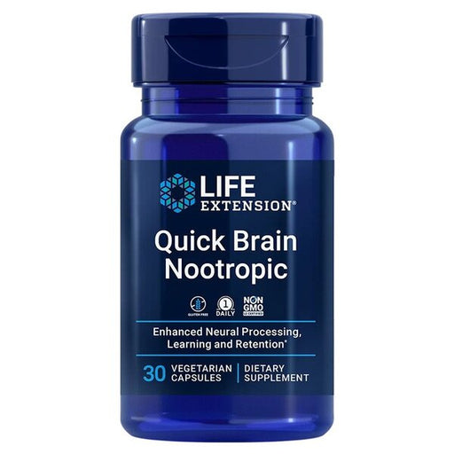 Life Extension Quick Brain Nootropic - 30 vcaps | High-Quality Health and Wellbeing | MySupplementShop.co.uk