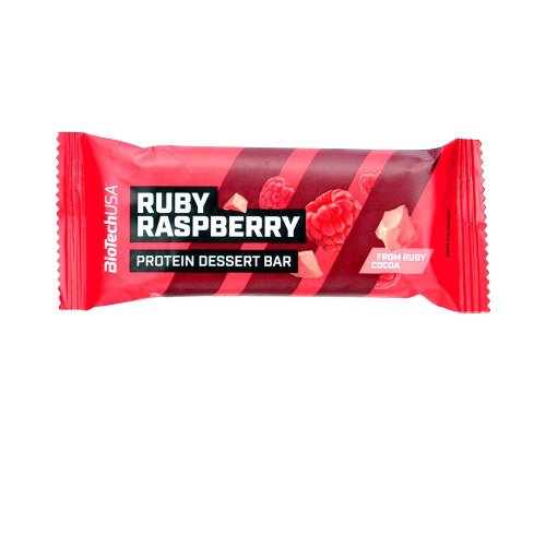 BioTechUSA Protein Dessert Bar, Ruby Raspberry - 20 x 50g | High-Quality Protein Bars | MySupplementShop.co.uk