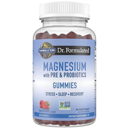 Garden of Life Dr. Formulated Magnesium with Pre & Probiotics Gummies, Raspberry - 60 gummies | High-Quality Health and Wellbeing | MySupplementShop.co.uk