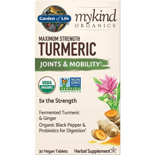 Garden of Life Mykind Organics Maximum Strength Turmeric - 30 vegan tabs | High-Quality Joint Support | MySupplementShop.co.uk