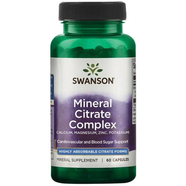 Swanson Mineral Citrate Complex - 60 caps - Vitamins & Minerals at MySupplementShop by Swanson