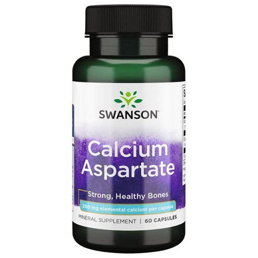 Swanson Calcium Aspartate, 200mg Elemental Calcium - 60 caps | High-Quality Vitamins & Minerals | MySupplementShop.co.uk