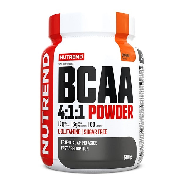 Nutrend BCAA 4:1:1 Powder, Orange - 500 grams - Default Title - Amino Acids and BCAAs at MySupplementShop by Nutrend