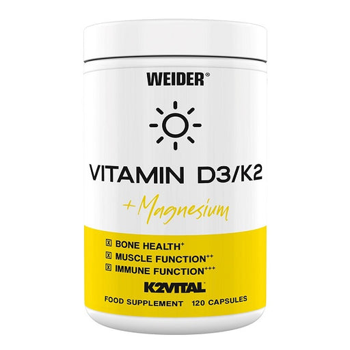 Weider Vitamin D3/K2 + Magnesium - 120 caps | High-Quality Vitamins & Minerals | MySupplementShop.co.uk