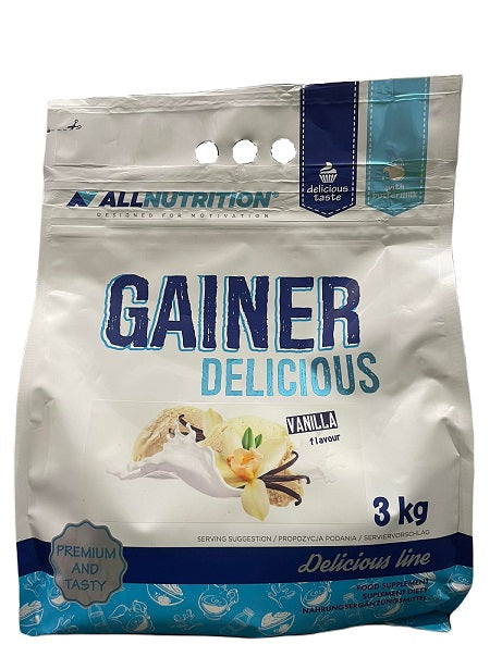 Allnutrition Gainer Delicious, Vanilla - 3000 grams | High-Quality Weight Gainers & Carbs | MySupplementShop.co.uk