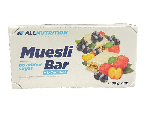 Allnutrition Muesli Bar + L-Carnitine, Yoghurt & Blackcurrant - 32 bars | High-Quality Health Foods | MySupplementShop.co.uk