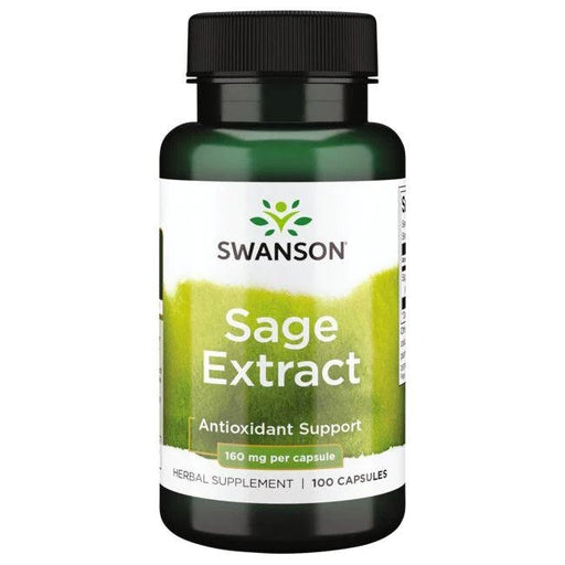 Swanson Sage Extract, 160mg - 100 caps - Health and Wellbeing at MySupplementShop by Swanson