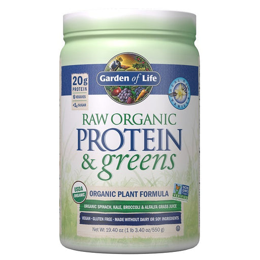 Garden of Life Raw Organic Protein & Greens, Vanilla - 550g | High-Quality Protein | MySupplementShop.co.uk