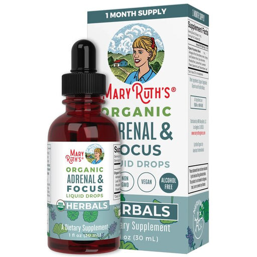 MaryRuth Organics Organic Adrenal & Focus Liquid Drops - 30 ml. | High-Quality Health and Wellbeing | MySupplementShop.co.uk