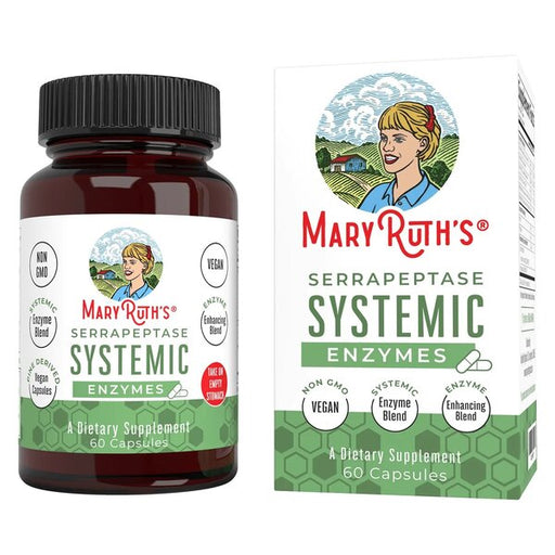 MaryRuth Organics Serrapeptase Systemic Enzymes - 60 caps | High-Quality Sports Supplements | MySupplementShop.co.uk
