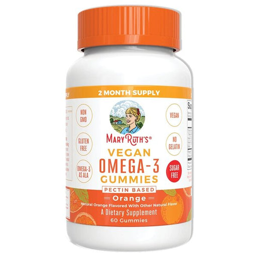 MaryRuth Organics Vegan Omega-3 Gummies, Orange - 60 gummies | High-Quality Sports Supplements | MySupplementShop.co.uk