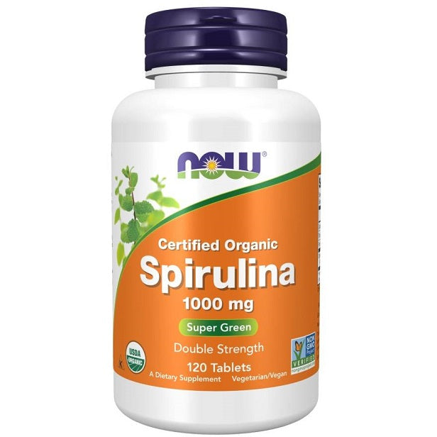 NOW Foods Spirulina Organic, 1000mg - 120 tabs - Health and Wellbeing at MySupplementShop by NOW Foods