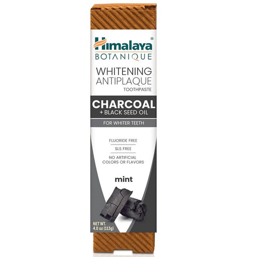 Himalaya Whitening Antiplaque Toothpaste Charcoal + Black Seed Oil, Mint - 113g | High Quality Oral Care Supplements at MYSUPPLEMENTSHOP.co.uk