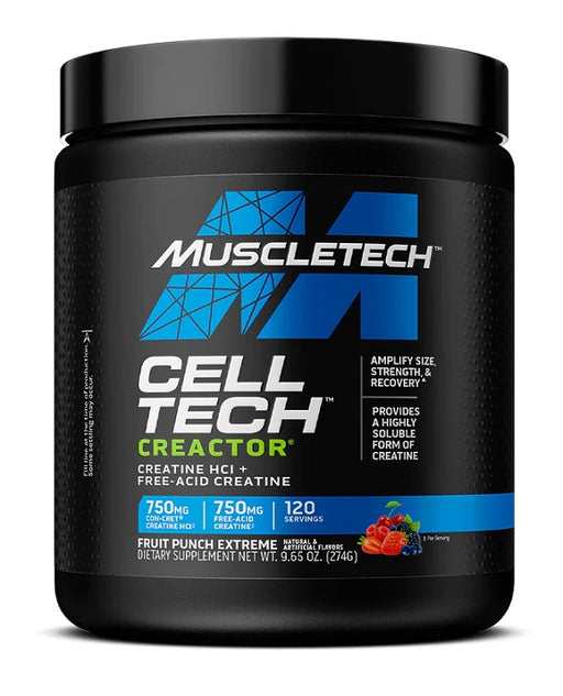 MuscleTech Cell Tech Creactor, Fruit Punch Extreme - 274 grams | High-Quality Creatine Supplements | MySupplementShop.co.uk