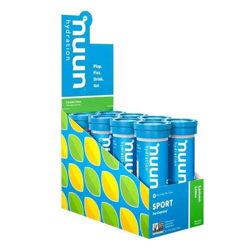 Sport Hydration, Lemon Lime  - 8 x 10 count tubes by Nuun at MYSUPPLEMENTSHOP.co.uk