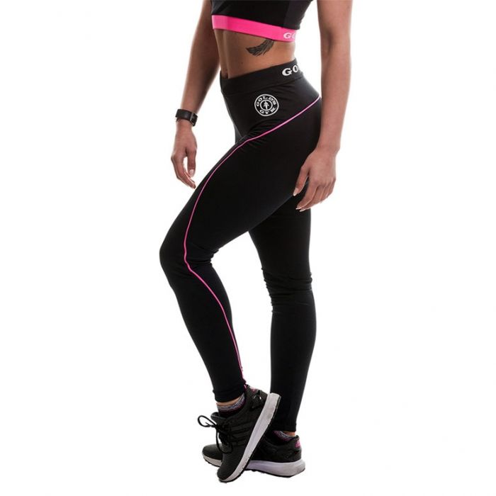 Gold's Gym Long Gym Leggings - Black/Pink