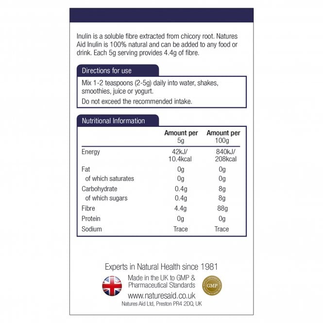 Natures Aid Inulin Powder 250g | High-Quality Vitamins & Supplements | MySupplementShop.co.uk