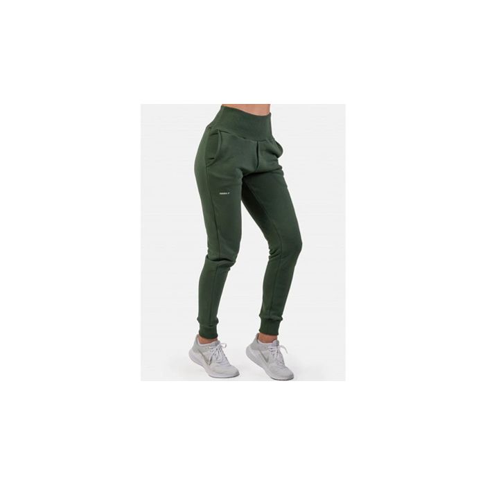 Nebbia High-Waist Loose Fit Sweatpants Feeling Good 409 Dark Green - XS - Sweatpants at MySupplementShop by Nebbia